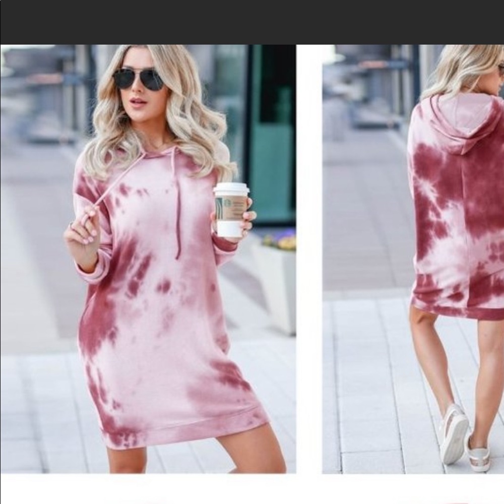 Lounge wear hoodie dress Nwot - Picture 3 of 4